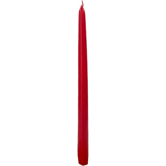 Elegant Unscented 12" Red Taper Candles Premium Quality Hand-Dipped Tapered Cand - Picture 4 of 4
